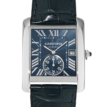 カルティエ タンク MC オートマティック WSTA0010 ブルー メンズ 時計 【中古】【wristwatch】