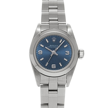 ロレックス オイスターパーペチュアル レディ 24 67180 ブルー レディース 時計 【中古】【wristwatch】