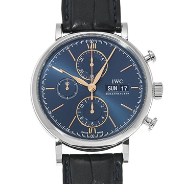 IWC ポートフィノ クロノグラフ IW391036 ブルー メンズ 時計 【中古】【wristwatch】