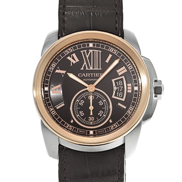 カルティエ カリブル ドゥ カルティエ W7100051 ブラウン メンズ 時計 【中古】【wristwatch】