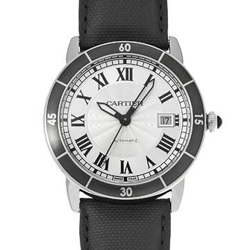 カルティエ ロンド クロワジエール WSRN0002 シルバー メンズ 時計 【中古】【wristwatch】