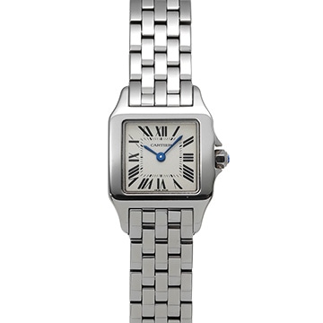 カルティエ サントス ドゥモワゼル SM W25064Z5 ホワイト レディース 時計 【中古】【wristwatch】