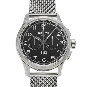 ゼニス パイロット ビッグデイト スペシャル 03.2410.4010/21.M2410 ブラック メンズ 時計 【中古】【wristwatch】