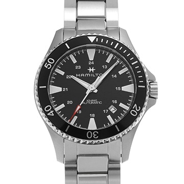 ハミルトン カーキ ネイビー スキューバ オート H82335131 ブラック メンズ 時計 【中古】【wristwatch】