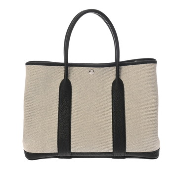 エルメス ガーデンパーティ PM  エクリュ/ブラック ネゴンダ/トワルアッシュ レディース バッグ 【中古】【bag】