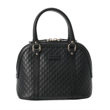 グッチ マイクログッチシマ 2WAYハンドバッグ アウトレット品 ブラック 449654 520981 レザー レディース バッグ 【中古】【bag】