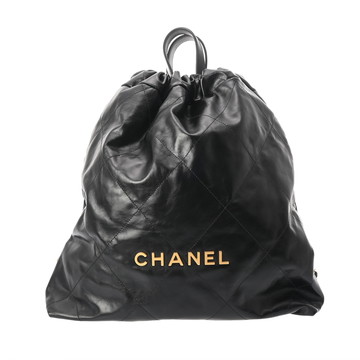 シャネル マトラッセ ラージ バッグパック CHANEL22 ブラック AS3313 シャイニーカーフスキン レディース バッグ 【中古】【bag】