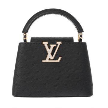 ルイ ヴィトン LV×TM カプシーヌMINI ブラック オーストリッチ/トリヨンレザー レディース バッグ 【中古】【bag】