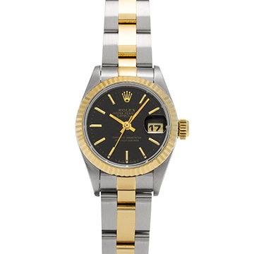 ロレックス デイトジャスト 69173 ブラック レディース 時計 【中古】【wristwatch】