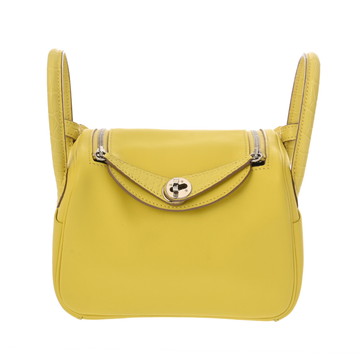 エルメス リンディ ミニ タッチ ライム ヴォースイフト/アリゲーターマット レディース バッグ 【中古】【bag】