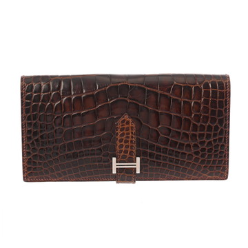 エルメス ベアンスフレ ミール アリゲーターリセ ユニセックス 財布 【中古】【purse】