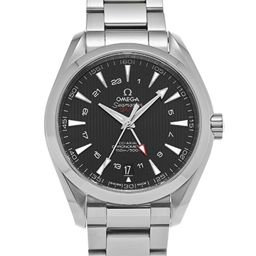 オメガ シーマスター アクアテラ コーアクシャル GMT 231.10.43.22.01.001 ブラック メンズ 時計 【中古】【wristwatch】