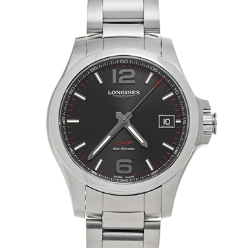 ロンジン コンクエスト L3.716.4.56.6 ブラック メンズ 時計 【中古】【wristwatch】