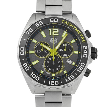 タグ ホイヤー フォーミュラ1 クォーツ クロノグラフ CAZ101AG.BA0842 グレー/ブラック メンズ 時計 【中古】【wristwatch】