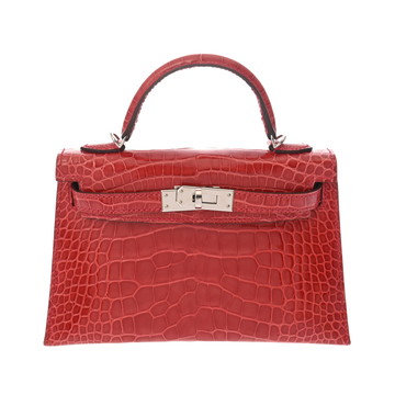 エルメス ミニケリー2 2WAY ブレイズ アリゲーターリセ レディース バッグ 【中古】【bag】