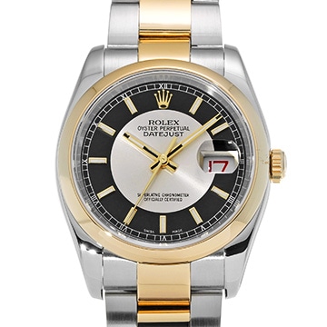 ロレックス デイトジャスト 36 116203 シルバー/ブラック メンズ 時計 【中古】【wristwatch】