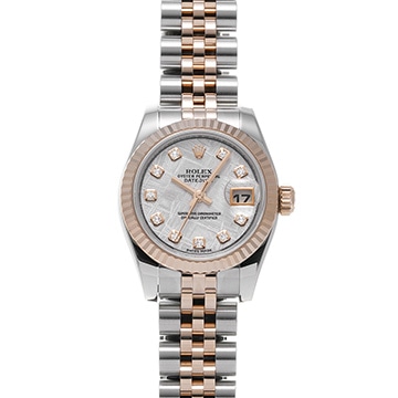 ロレックス デイトジャスト 179171G メテオライト/ダイヤモンド レディース 時計 【中古】【wristwatch】