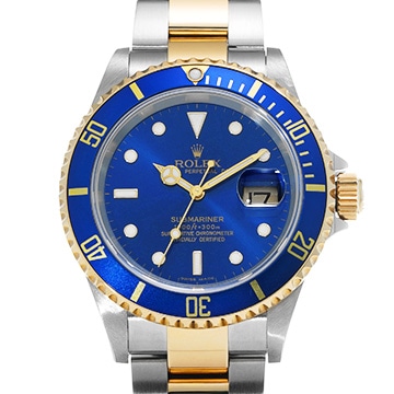 ロレックス サブマリーナ デイト 16613 ブルー メンズ 時計 【中古】【wristwatch】