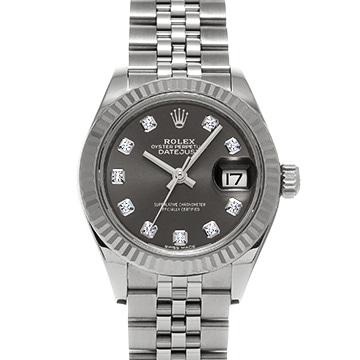 ロレックス レディ デイトジャスト 279174G ダークグレー/ダイヤモンド レディース 時計 【中古】【wristwatch】