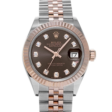 ロレックス レディ デイトジャスト 279171G チョコレートブラウン/ダイヤモンド レディース 時計 【中古】【wristwatch】