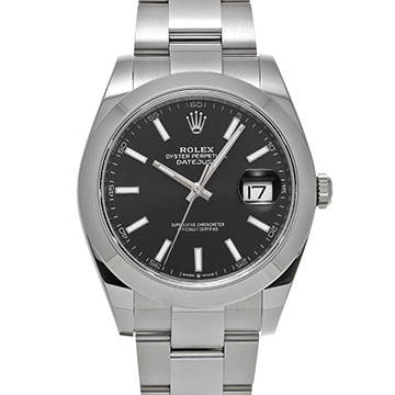 ロレックス デイトジャスト 41 126300 ブライトブラック メンズ 時計 【中古】【wristwatch】