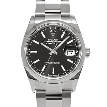 ロレックス デイトジャスト 36 126200 ブライトブラック メンズ 時計 【中古】【wristwatch】