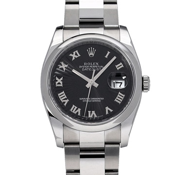 ロレックス デイトジャスト 116200 ブラックサンビーム メンズ 時計 【中古】【wristwatch】