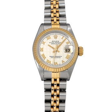 ロレックス デイトジャスト 69173 アイボリーピラミッド レディース 時計 【中古】【wristwatch】