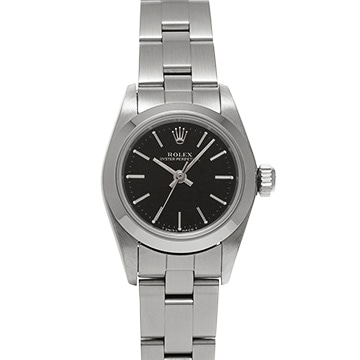 ロレックス オイスターパーペチュアル レディ 24 67180 ブラック レディース 時計 【中古】【wristwatch】