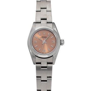 ロレックス オイスターパーペチュアル 76080 ピンク レディース 時計 【中古】【wristwatch】