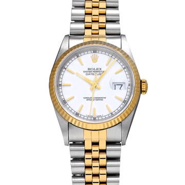 ロレックス デイトジャスト 16233 ホワイト メンズ 時計 【中古】【wristwatch】