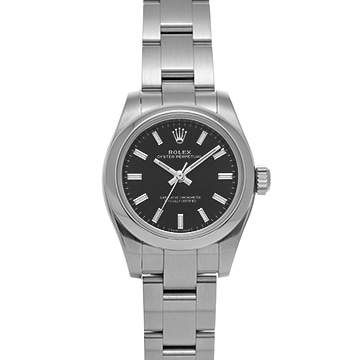 ロレックス オイスターパーペチュアル 26 176200 ブラック レディース 時計 【中古】【wristwatch】