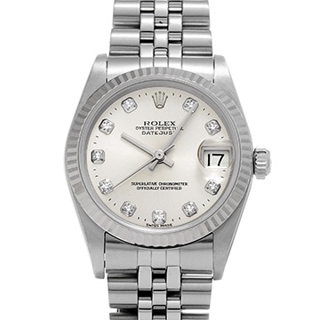 ロレックス デイトジャスト 68274G シルバー/ダイヤモンド ユニセックス 時計 【中古】【wristwatch】