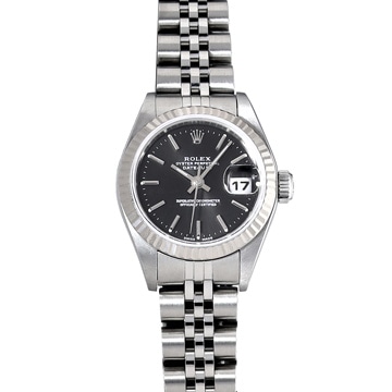 ロレックス デイトジャスト 79174 ブラック レディース 時計 【中古】【wristwatch】