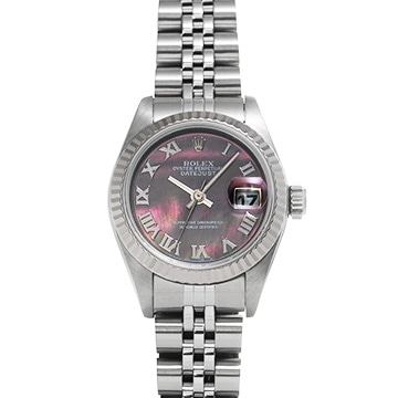 ロレックス デイトジャスト 79174NR ブラックシェル レディース 時計 【中古】【wristwatch】