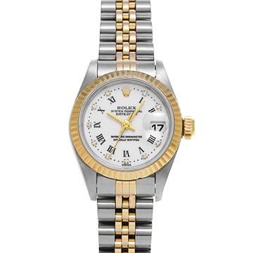 ロレックス デイトジャスト 69173G ホワイト/ダイヤモンド レディース 時計 【中古】【wristwatch】