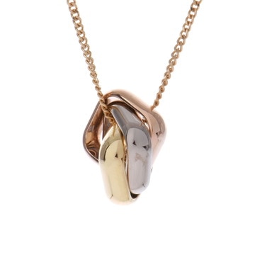 カルティエ トリニティ クッション ネックレス ゴールド K18イエローゴールド YG/K18ピンクゴールド PG/K18ホワイトゴールド レディース ジュエリー 【中古】【jewelry】