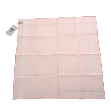 エルメス ハンカチーフ Hロゴ ライトピンク コットン100% メンズ 【未使用】【other】