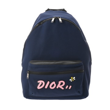ディオール オム DIOR HOMME×KAWS ネイビー 1KWBA064YLE ナイロン メンズ バッグ 【中古】【bag】