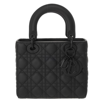 ディオール カナージュ LADY DIOR ABCDIOR スモール ウルトラマットブラック M0538SLOI_M989 ラムスキン レディース バッグ 【中古】【bag】