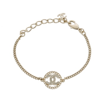 シャネル ゴールド/ホワイト ABG297 メタル/ストラス レディース ジュエリー 【中古】【jewelry】