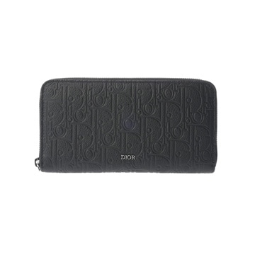 ディオール ロングジップウォレット ブラック 2ESBC252FLG_H00N ディオールグラビティレザー レディース 財布 【中古】【purse】
