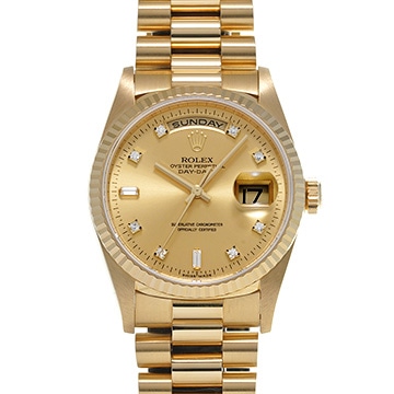 ロレックス デイデイト 18238A シャンパン/ダイヤモンド メンズ 時計 【中古】【wristwatch】