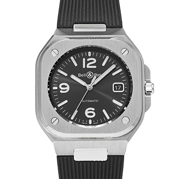 ベル＆ロス BR 05 ブラックスチール BR05A-BL-ST/SRB ブラック メンズ 時計 【中古】【wristwatch】