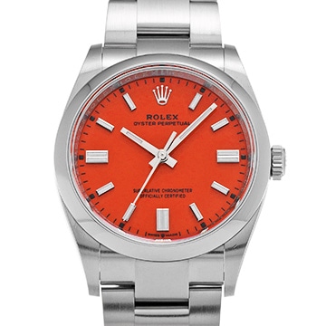 ロレックス オイスターパーペチュアル 36 126000 コーラルレッド メンズ 時計 【中古】【wristwatch】
