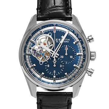 ゼニス クロノマスター エル・プリメロ オープン 03.20416.4061/51.C700 ブルー メンズ 時計 【中古】【wristwatch】