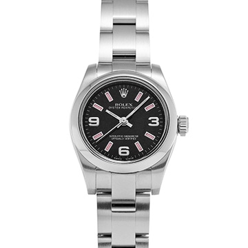 ロレックス オイスターパーペチュアル 26 176200 ブラック レディース 時計 【中古】【wristwatch】