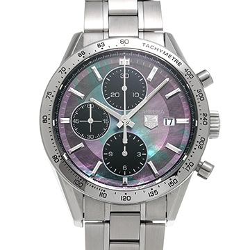 タグ ホイヤー カレラ キャリバー16 クロノグラフ CV201P.BA0794 ブラックシェル/ブラック メンズ 時計 【中古】【wristwatch】