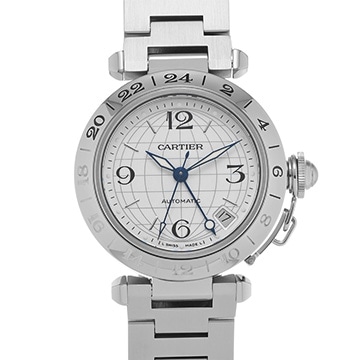 カルティエ パシャ C メリディアン GMT W31078M7 シルバー ユニセックス 時計 【中古】【wristwatch】