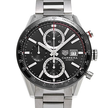 タグ ホイヤー カレラ キャリバー16 クロノグラフ CBM2110.BA0651 ブラック メンズ 時計 【中古】【wristwatch】